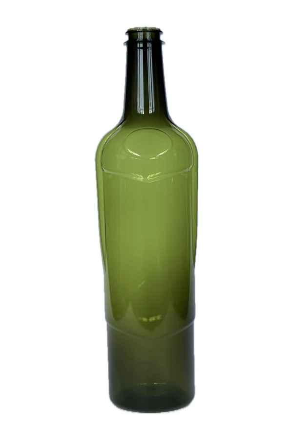 Bouteille PET VERKA 750 ml, vert olive, sans bouchon · photo réelle